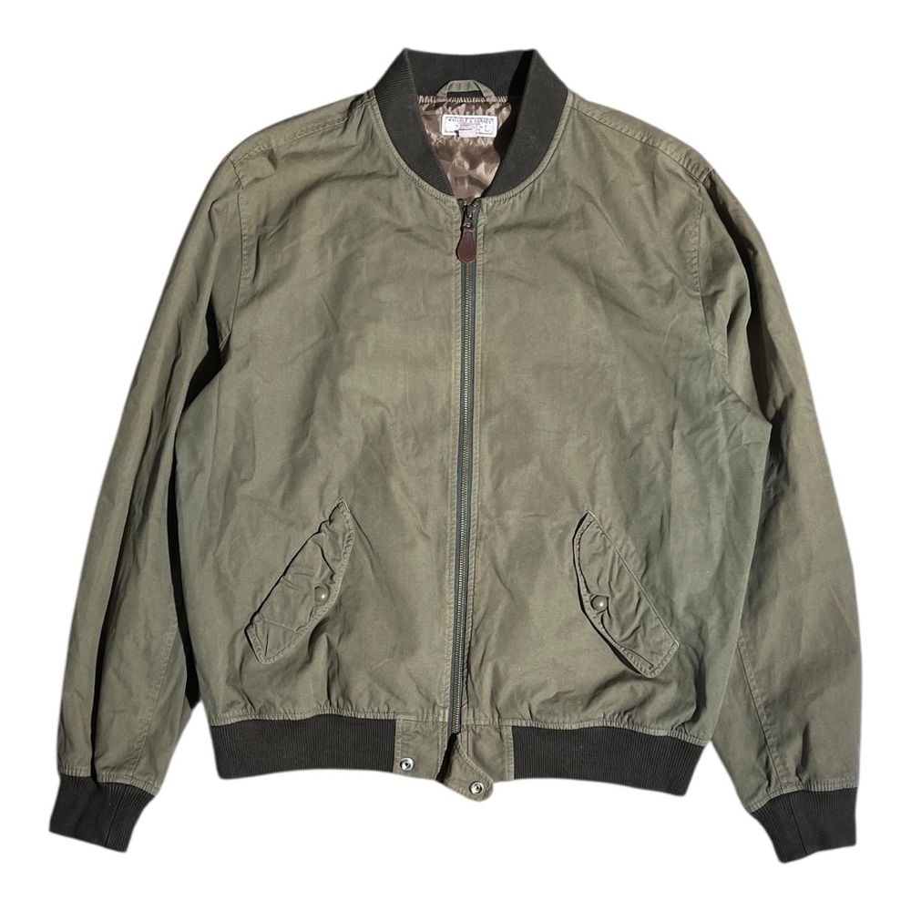Wallace & Barnes J Crew Jacket Olive Green MA-1‎ Contrast Bomber